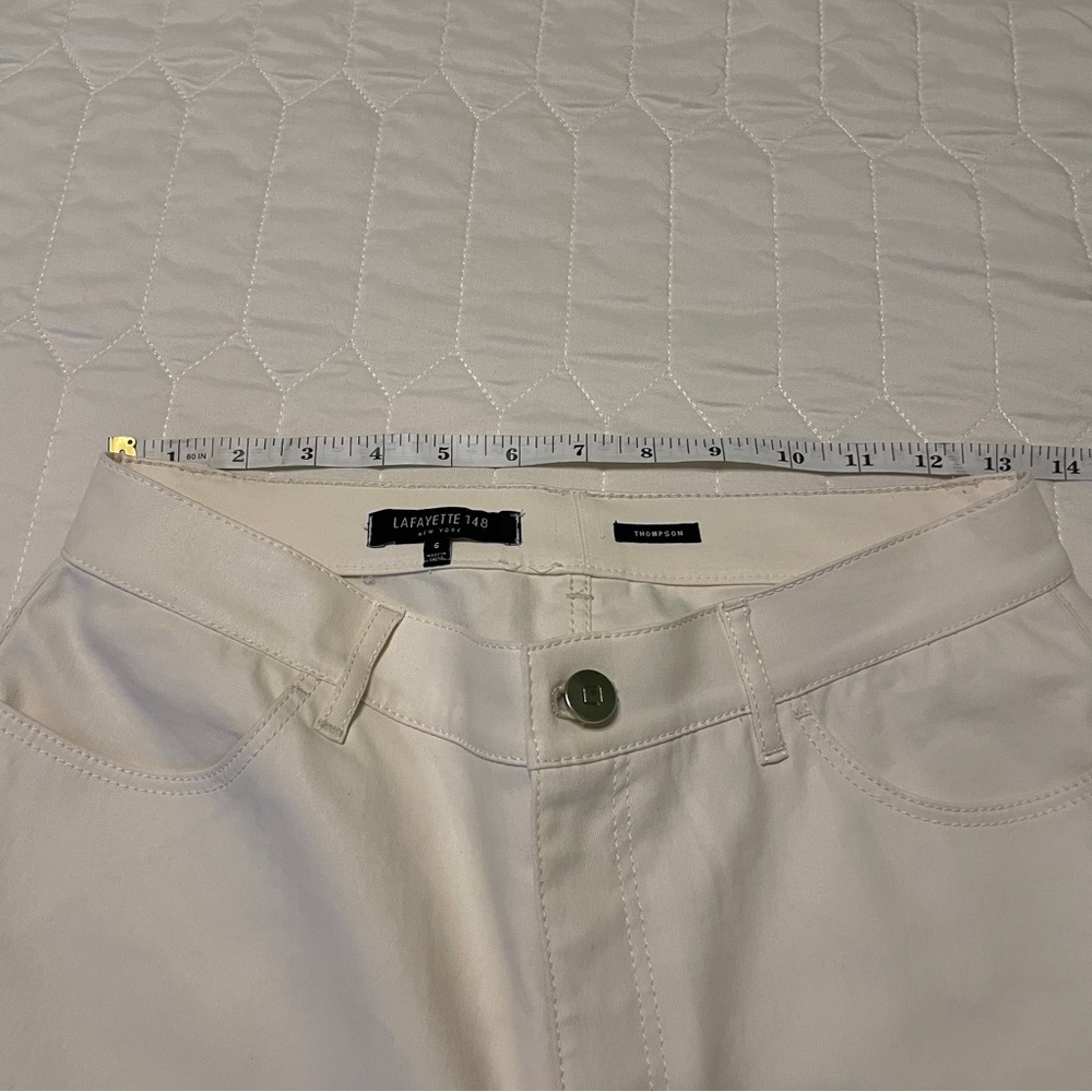 LAFAYETTE 148 Thompson Waxed Denim Jeans Size 6 - Picture 4 of 7